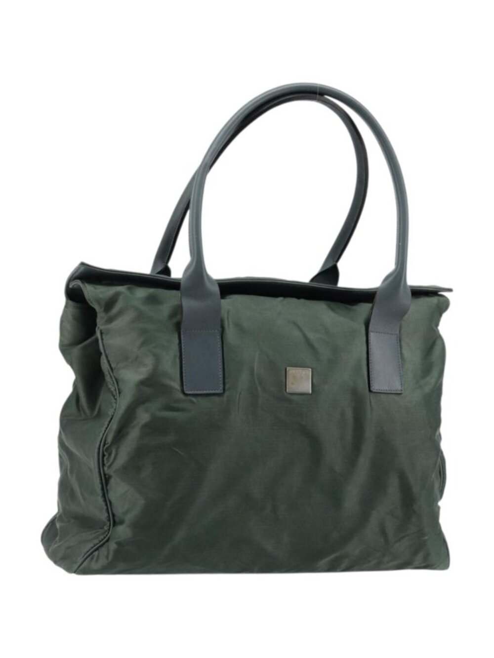 CELINE Tote Bag Nylon Green Silver